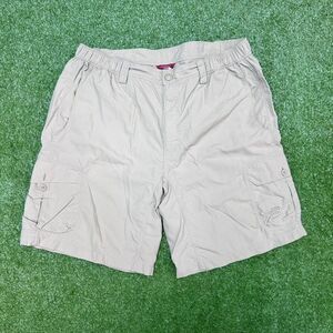 The North Face Shorts Men’s Large Tan Cargo 100% Nylon Hiking Camping Fishing